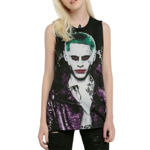 SUICIDE SQUAD Joker Jared Leto Graphic Print Sleeveless Muscle Tank Top Small